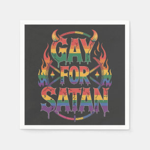 Hail Gay Satan Rainbow Baphomet Duivel Geit LGBTQ Servet