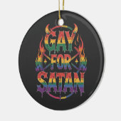Hail Gay Satan Regenboog Baphomet Duivel Geit LGBT Keramisch Ornament (Links)