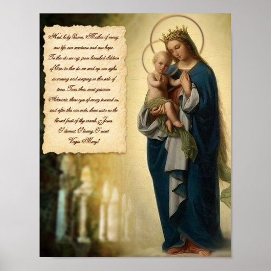 HAIL HOLY QUEEN PRAYER POSTER (Voorkant)