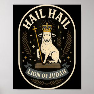 Hail Leeuw van Juda - Kordaat Embleem Jezus Christ Poster