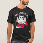 Hail Lucipurr Cat Satan Satanic Cat T-shirt (Voorkant)
