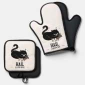 Hail Lucipurr Ovenwant & Pannenlap Set (Voorkant / Achterkant)