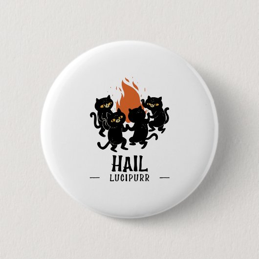 Hail Lucipurr Ronde Button 5,7 Cm (Voorkant)