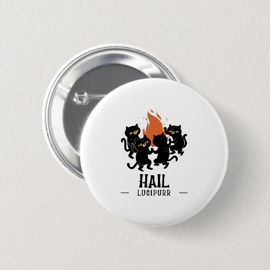 Hail Lucipurr Ronde Button 5,7 Cm (Voorkant /achterkant)