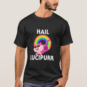 Hail Lucipurr Satan Cat Unicorn Gothic Evil 666 Lu T-shirt