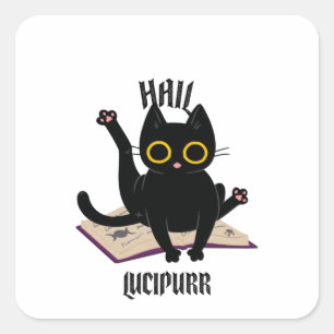 Hail Lucipurr Vierkante Sticker