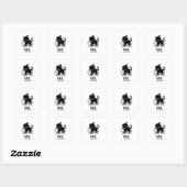 Hail Lucipurr Vierkante Sticker (Vel)