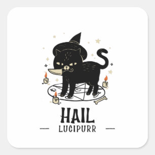 Hail Lucipurr Vierkante Sticker