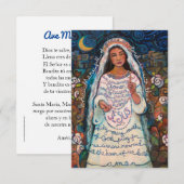 Hail Mary, Ave Maria gebedskaart (Voorkant / Achterkant)