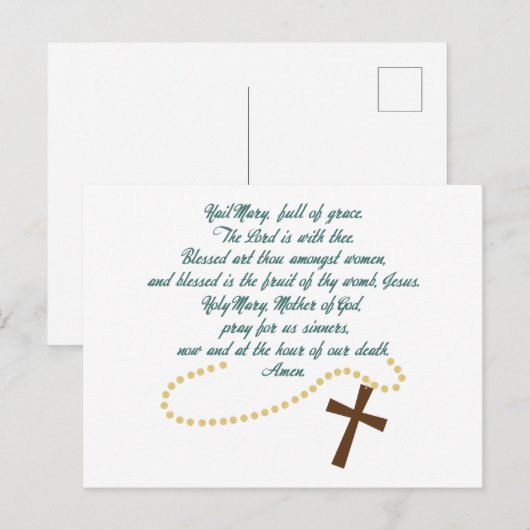 Hail Mary Briefkaart (Voorkant / Achterkant)