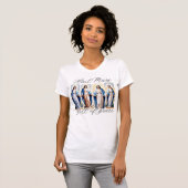 Hail Mary Catholic Brushstroke Waterverf T-shirt (Voorkant volledig)