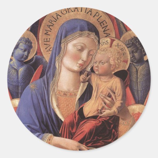 HAIL MARY FULL OF GRACE RONDE STICKER (Voorkant)