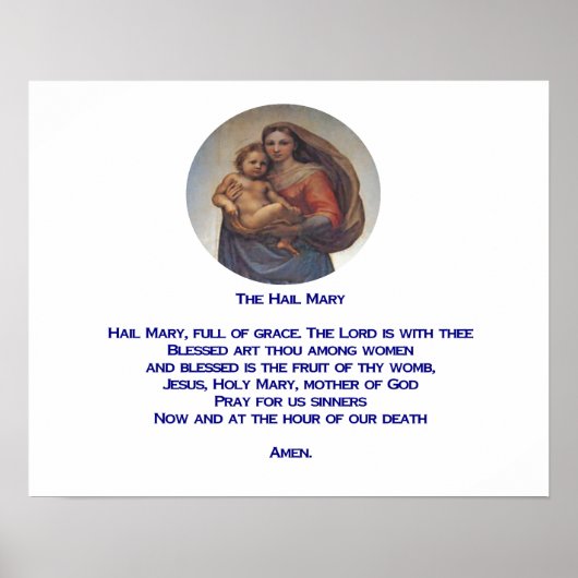 Hail Mary gebed Poster (Voorkant)
