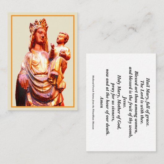 Hail Mary gebed Visitekaartje (Voorkant / Achterkant)