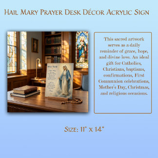 Hail Mary Gebedsbureau Decoratie Acryl