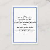 Hail Mary gebedskaart Visitekaartje (Achterkant)