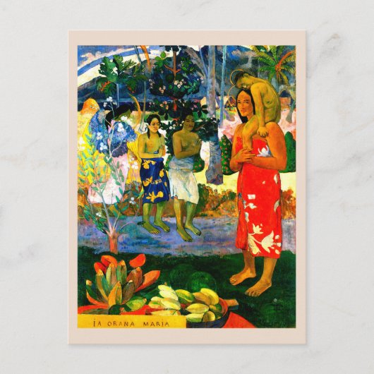 Hail Mary (Ia Orana Maria) (1891) van Paul Gauguin Briefkaart (Voorkant)