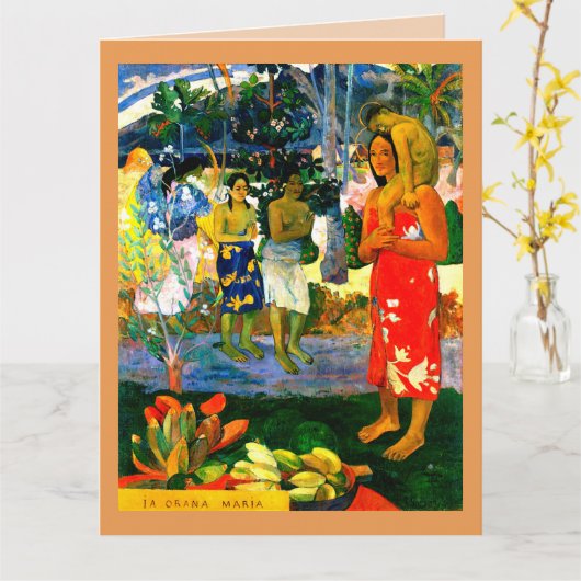 Hail Mary (Ia Orana Maria) (1891) van Paul Gauguin Kaart (Gele Bloem)