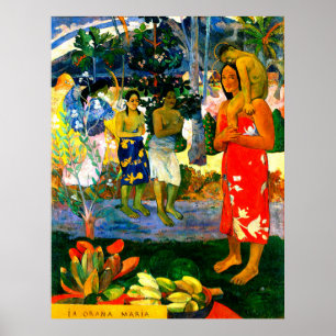 Hail Mary (Ia Orana Maria) (1891) van Paul Gauguin Poster