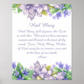Hail Mary kathokatholieke Prayer Christelijk Poster (Voorkant)