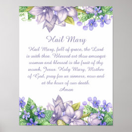 Hail Mary kathokatholieke Prayer Christelijk Poster