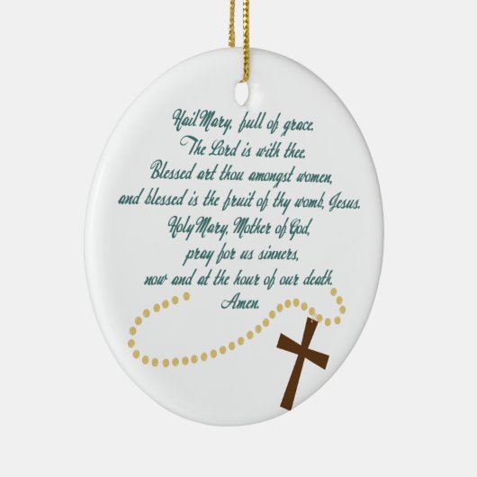 Hail Mary Keramisch Ornament (Rechts)