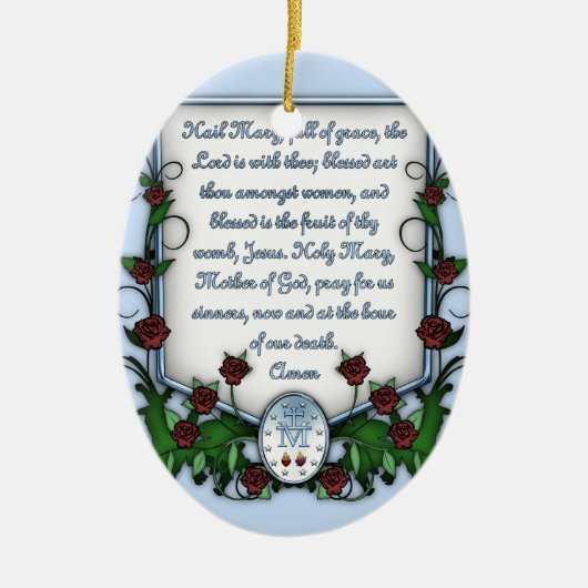 Hail Mary Keramisch Ornament (Voorkant)