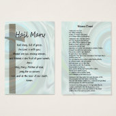 Hail Mary & Nicene Creed Pocket-gebedskaart Visitekaartje (Voorkant /achterkant)
