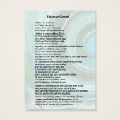 Hail Mary & Nicene Creed Pocket-gebedskaart Visitekaartje (Achterkant)