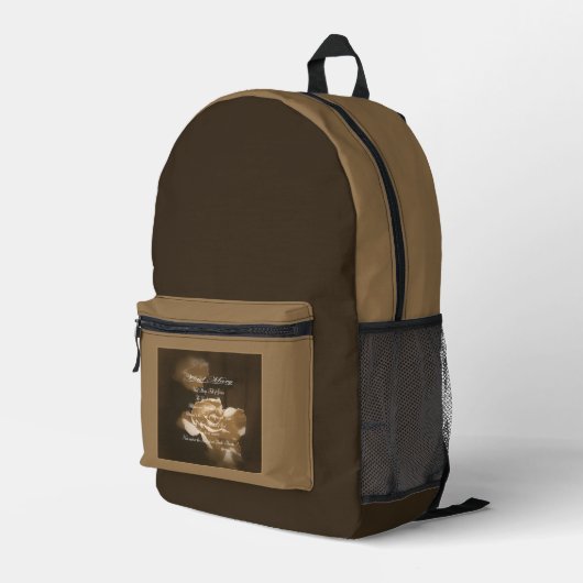 Hail Mary Prayer Bedrukte Rugzak (Achterkant Hoek Rechts)