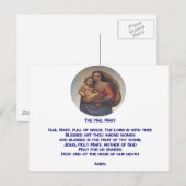 Hail Mary Prayer Briefkaart (Voorkant / Achterkant)