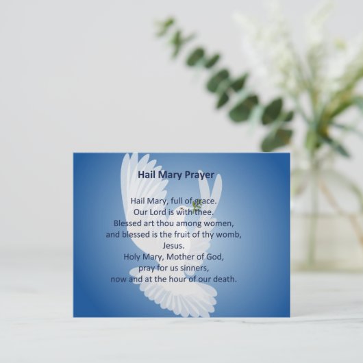 Hail Mary Prayer Briefkaart (Staand voorkant)