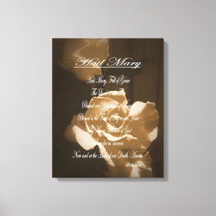 Hail Mary Prayer Canvas Afdruk