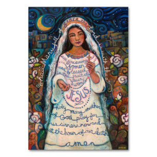 Hail Mary Prayer Card Kaart