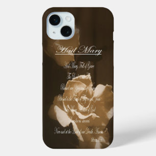 Hail Mary Prayer iPhone 15 Mini Hoesje
