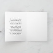 HAIL MARY PRAYER IN DE FRANSE CATHOLIC KAART (Binnen)