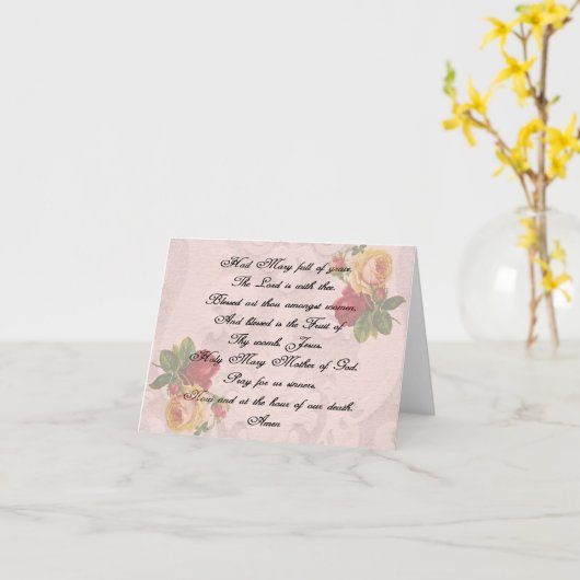 Hail Mary Prayer Kaart (Gele Bloem)