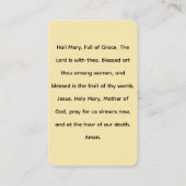 Hail Mary Prayer Kaart Visitekaartje (Achterkant)