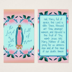 Hail Mary Prayer Katholieke Kinder Heilige Kaart