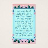 Hail Mary Prayer Katholieke Kinder Heilige Kaart (Achterkant)