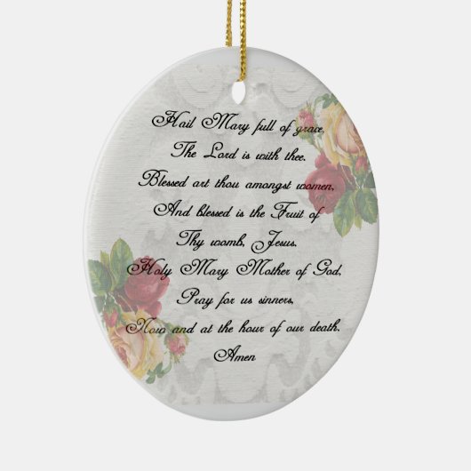 Hail Mary Prayer Keramisch Ornament (Rechts)