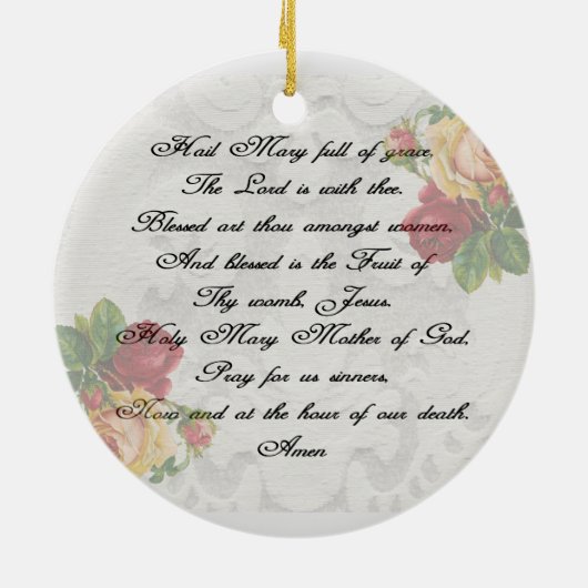 Hail Mary Prayer Keramisch Ornament (Achterkant)