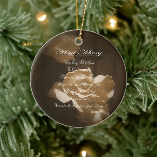 Hail Mary Prayer Keramisch Ornament (Boom)