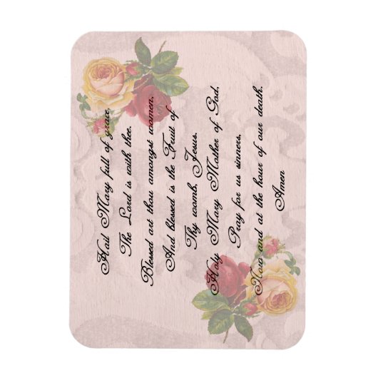 Hail Mary Prayer Magneet (Verticaal)