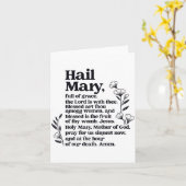 Hail Mary Prayer Marian Floral Christian Blessed M Kaart (Gele Bloem)