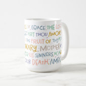 Hail Mary Prayer Mok | katholieke koffie-Mok (Voorkant rechts)