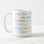 Hail Mary Prayer Mok | katholieke koffie-Mok (Links)