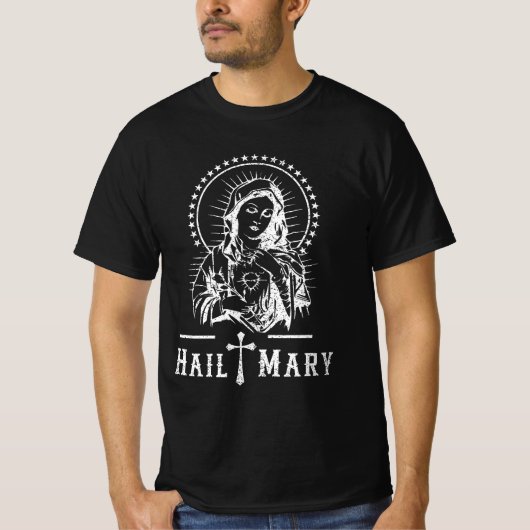 Hail Mary Prayer naar de Heilige Mary Moeder van d T-shirt (Voorkant)