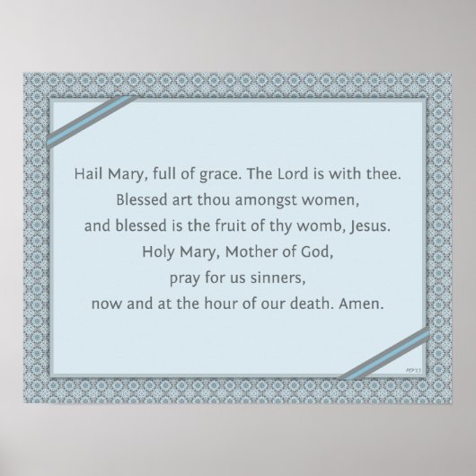 Hail Mary Prayer Poster (Voorkant)