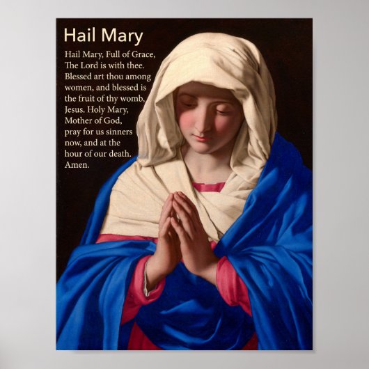 Hail Mary Prayer Poster (Voorkant)
